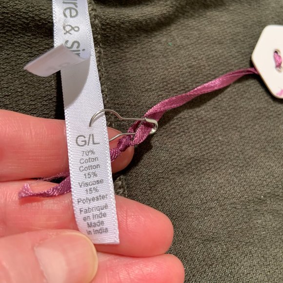 Women's Pure And Simple Bat Wing Loose Button Closure Top Cardigan Size L - Picture 7 of 9